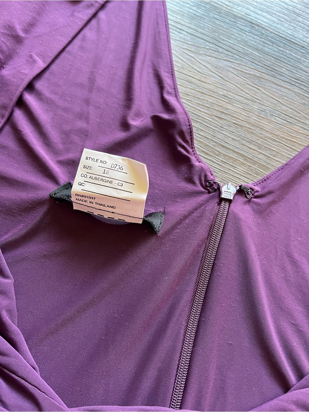 ALFRED SUNG Plum V-Neck Wrap Maxi Dress - Picture 5 of 10